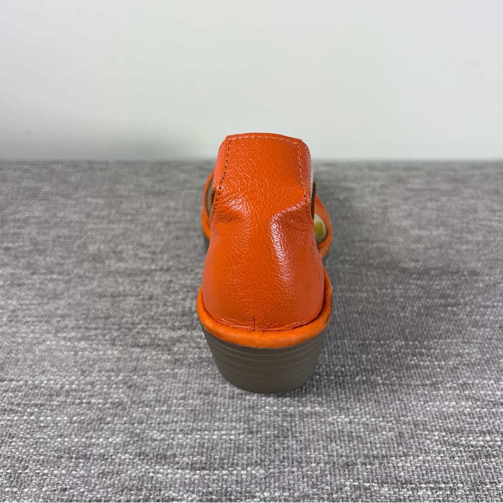 Fly London Perforated Leather Wedge Sandals (7.5) Yake - Picture 3 of 7